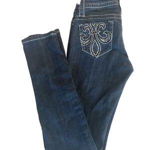 Women’s Zipper brand jeans with gems. Size 3
